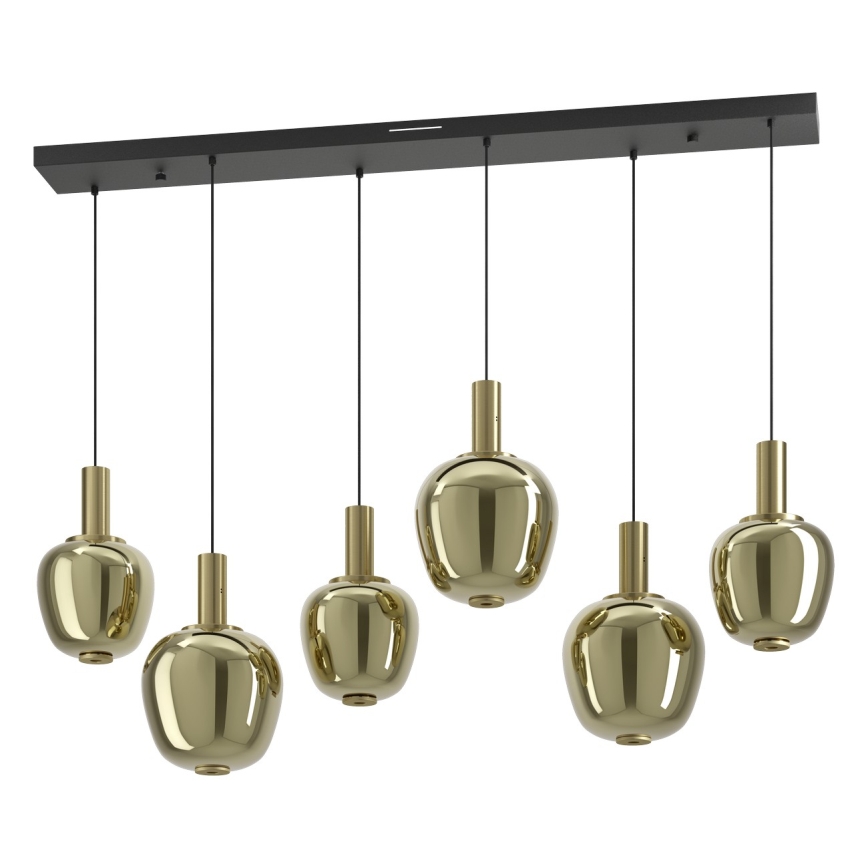 Eglo - LED luster s mogućnošću prigušivanja 3xLED/5W/230V + 3xLED/6,5W + 6xLED/1,6W zlatni