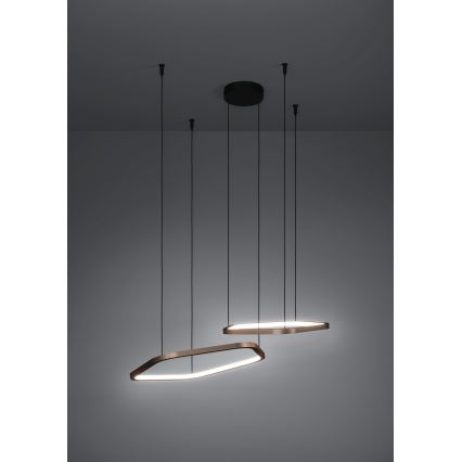 Eglo - LED luster na sajli s podesivom svjetlinom LED/30W/230V 2200-6500K mesing + daljinski upravljač