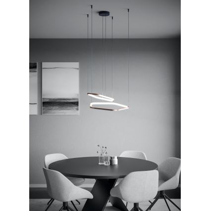 Eglo - LED luster na sajli s podesivom svjetlinom LED/30W/230V 2200-6500K mesing + daljinski upravljač