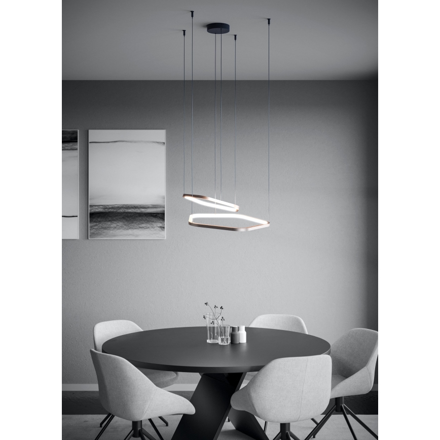 Eglo - LED luster na sajli s podesivom svjetlinom LED/30W/230V 2200-6500K mesing + daljinski upravljač