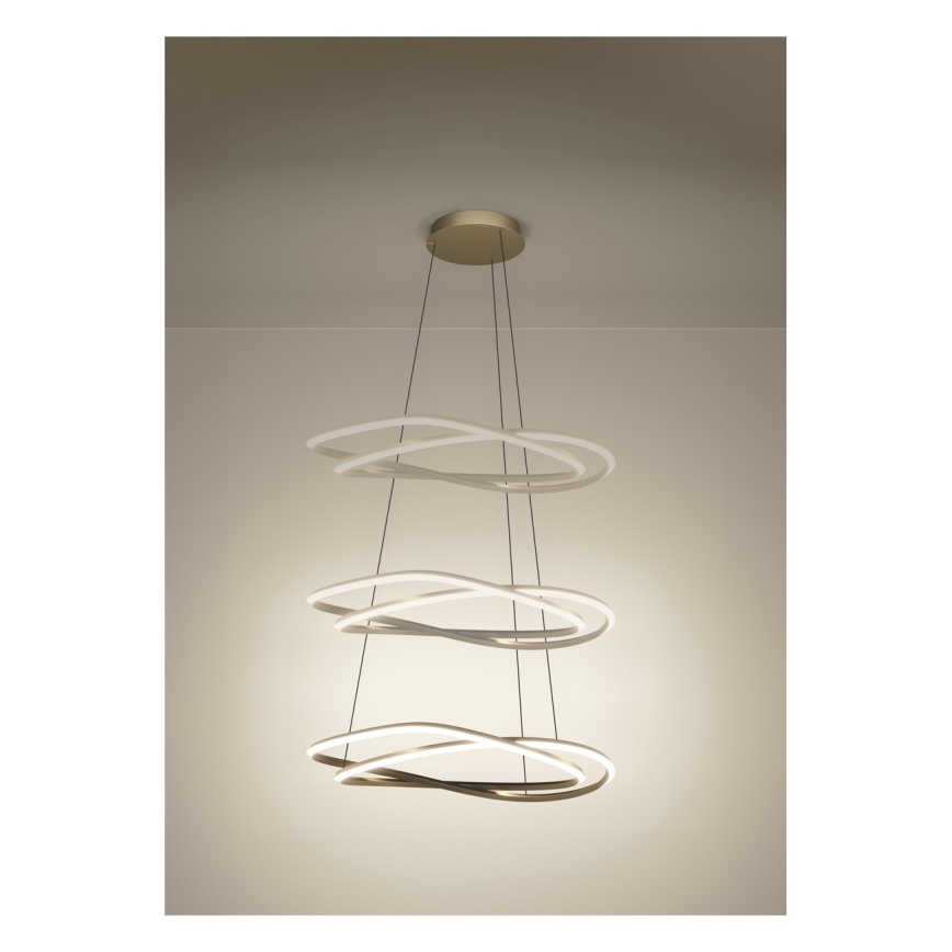 Eglo - LED luster s prigušivanjem na sajli LED/60W/230V 2200-6500K zlatni + daljinski upravljač