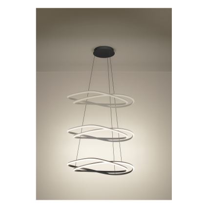 Eglo - LED luster na sajli s mogućnošću prigušivanja LED/60W/230V 2200-6500K siva + daljinski upravljač