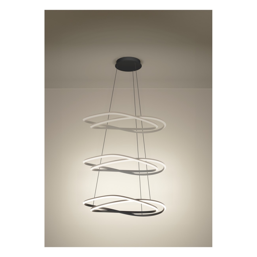 Eglo - LED luster na sajli s mogućnošću prigušivanja LED/60W/230V 2200-6500K siva + daljinski upravljač