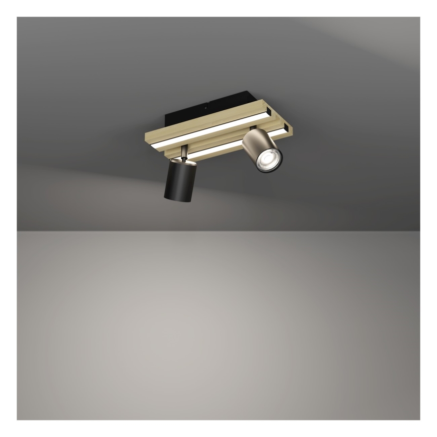 Eglo - LED spot svjetlo 2xLED/2,2W/230V + 2xLED/1,2W + 2xLED/2W bež/crna