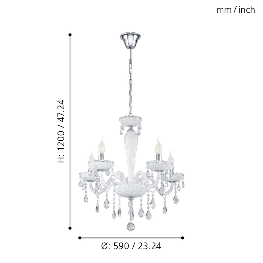 Eglo 39113- Luster CARPENTO 5xE14/40W/230V