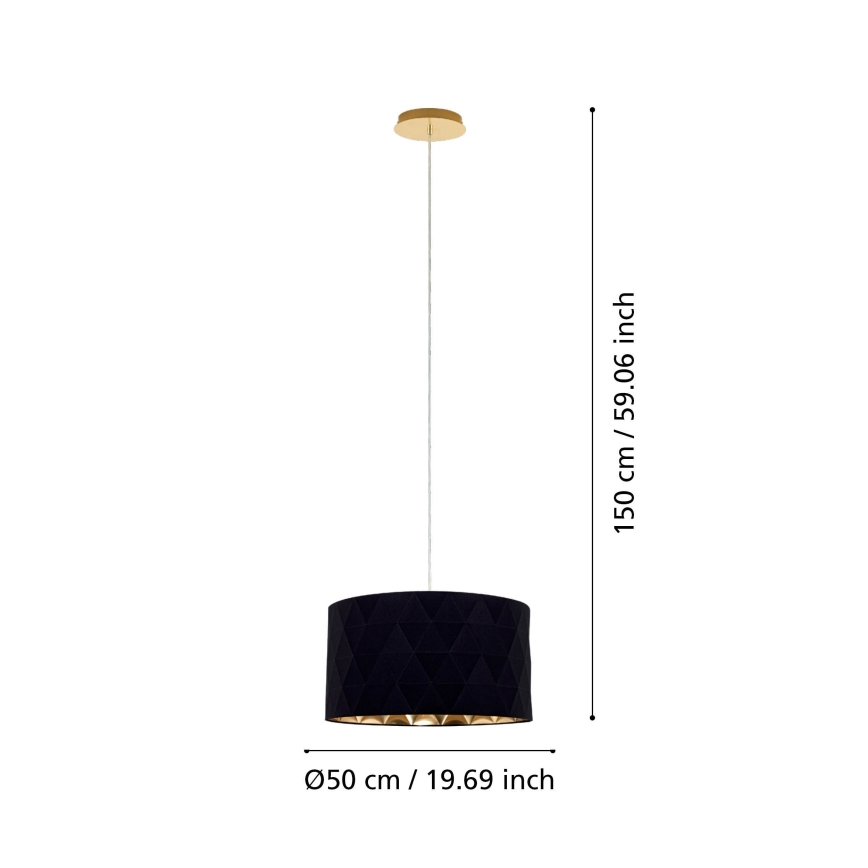 Eglo 39224 - Luster na sajli DOLORITA 3xE27/60W/230V