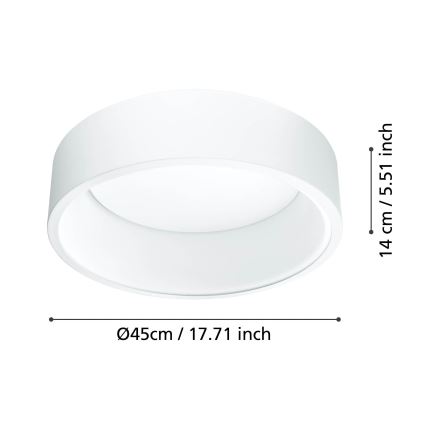 Eglo - LED Prigušiva stropna svjetiljka 1 LED/25,5W/230V