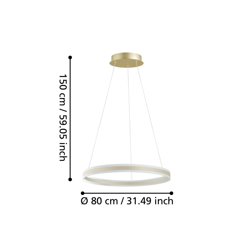 Eglo - LED Prigušivi luster na sajli LED/78W/230V