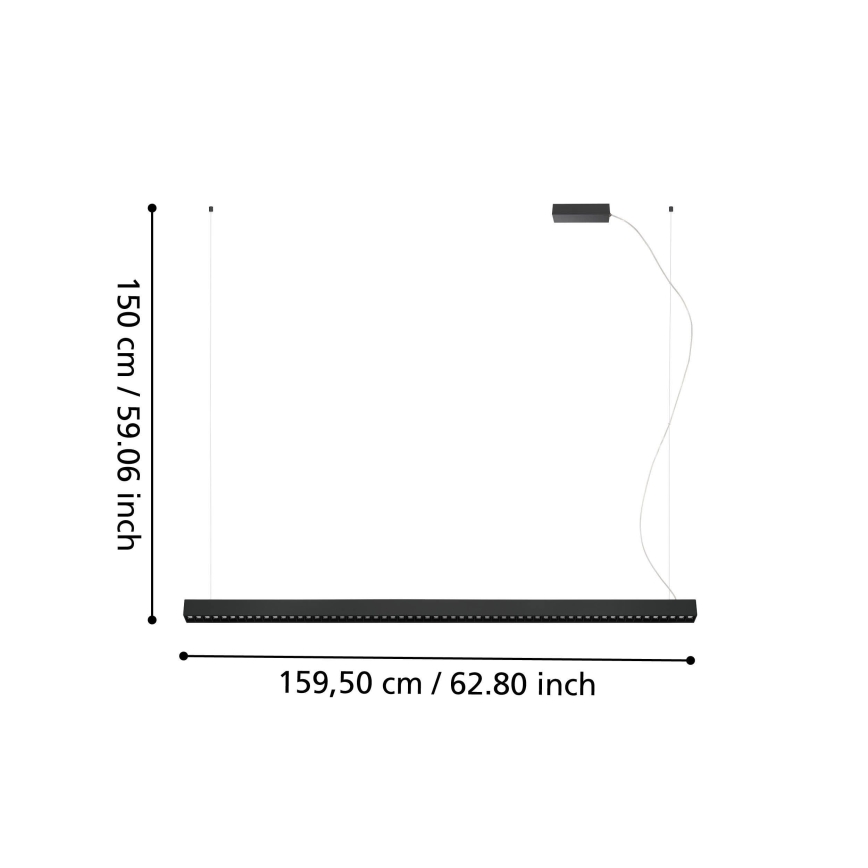 Eglo - LED Prigušivi luster na sajli LED/30,5W/230V + LED/15,5W