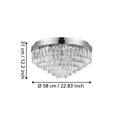 Eglo - Stropna svjetiljka 11xE14/40W/230V sjajni krom