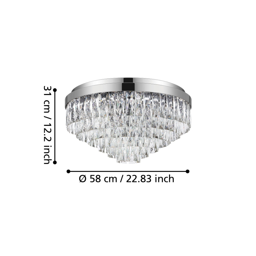 Eglo - Stropna svjetiljka 11xE14/40W/230V sjajni krom