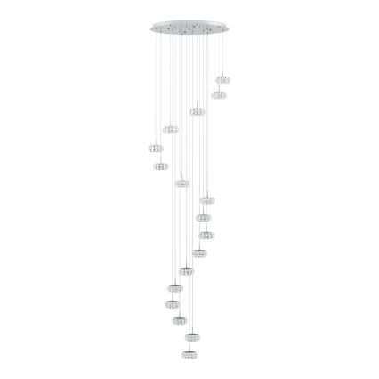 Eglo - LED Kristalni prigušivi luster na sajli 17xLED/4,5W/230V