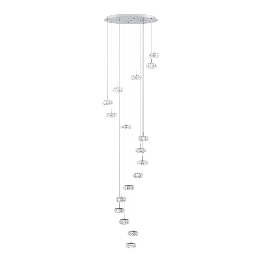 Eglo - LED Kristalni prigušivi luster na sajli 17xLED/4,5W/230V