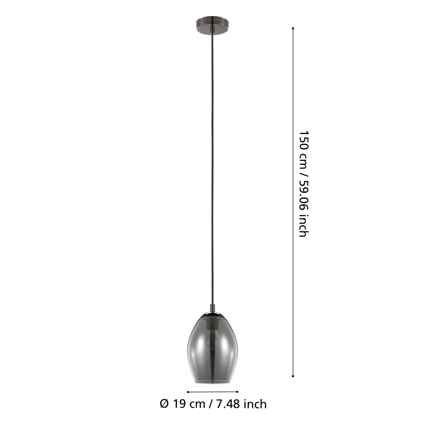 Eglo - Luster na sajli 1xE27/60W/230V dimna