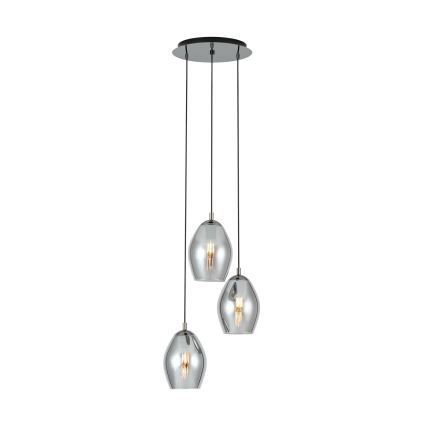 Eglo - Luster na sajli 3xE27/60W/230V dimna