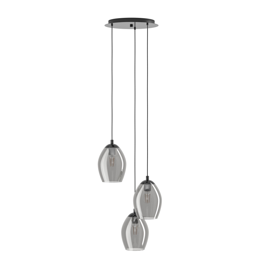 Eglo - Luster na sajli 3xE27/60W/230V dimna