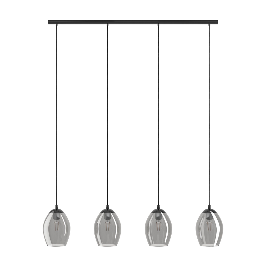 Eglo - Luster na sajli 4xE27/60W/230V dimna