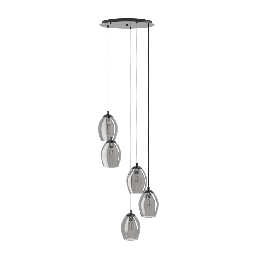Eglo - Luster na sajli 5xE27/60W/230V dimna