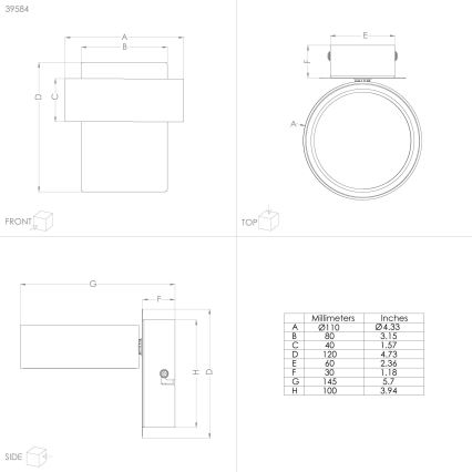 Eglo - LED Reflektorska svjetiljka LED/4,6W/230V 3000K