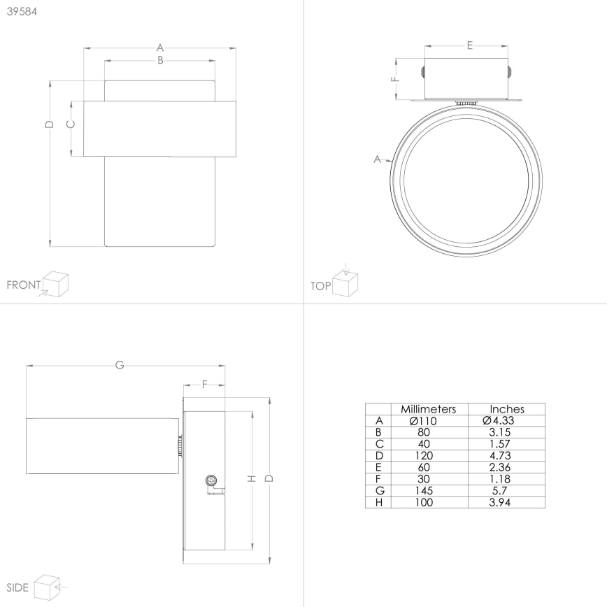 Eglo - LED Reflektorska svjetiljka LED/4,6W/230V 3000K