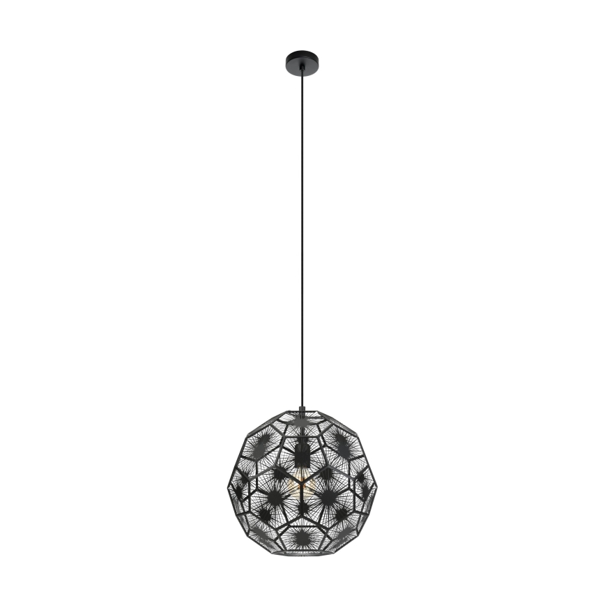 Eglo - Luster na sajli 1xE27/60W/230V pr. 41 cm crna