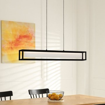 Eglo 39629 - LED luster na sajli GUALAJO, s mogućnošću prigušivanja, LED/27W/230V, crna