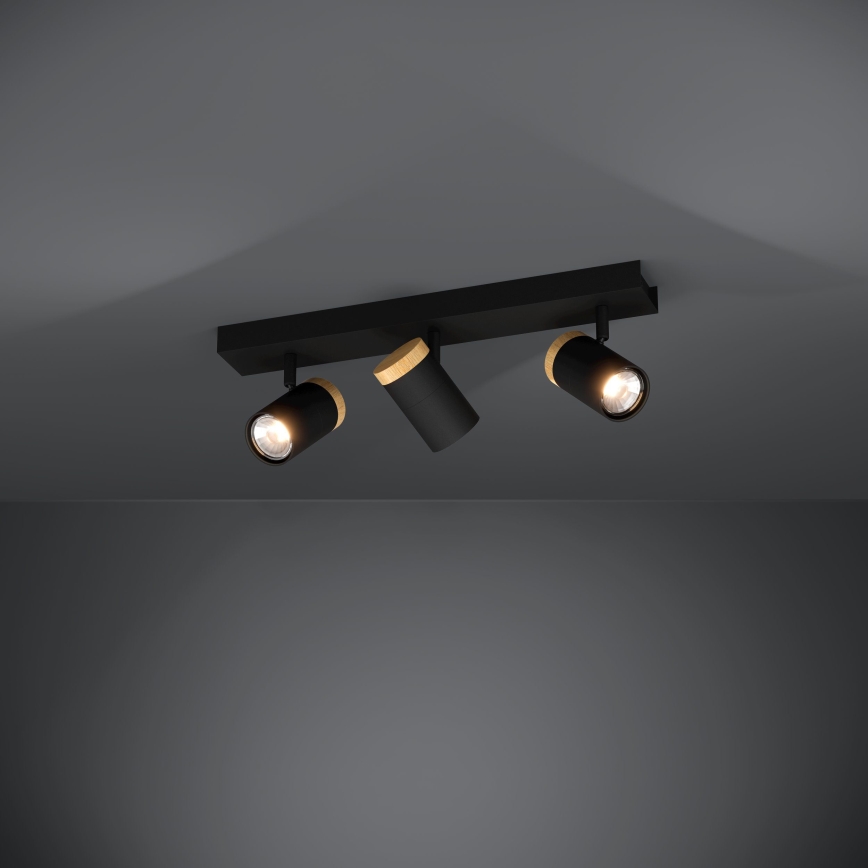 Eglo - LED Reflektorska svjetiljka 3xGU10/4,5W/230V 3000K crna/smeđa