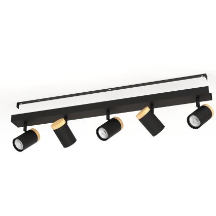 Eglo - LED Reflektorska svjetiljka 5xGU10/4,5W/230V 3000K crna/smeđa