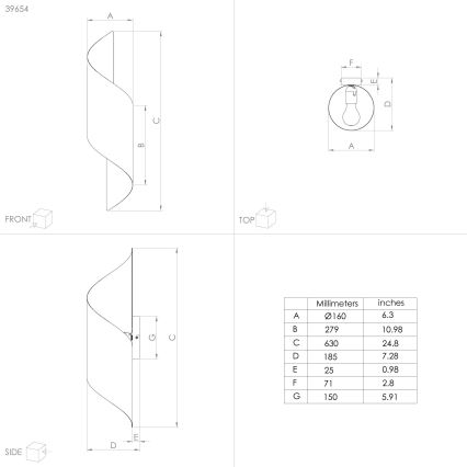 Eglo - Zidna svjetiljka 1xE27/40W/230V