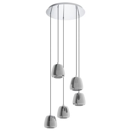 Eglo - Luster na sajli 5xE27/40W/230V dimna