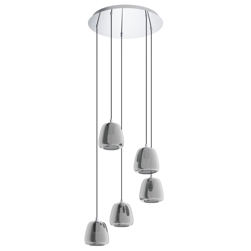 Eglo - Luster na sajli 5xE27/40W/230V dimna