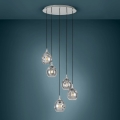 Eglo 39682 - Luster na kabelu BREGALLA 5xE27/40W/230V crna/dimna