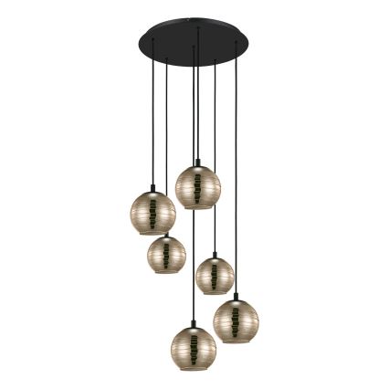Eglo - Luster na sajli 6xE27/40W/230V