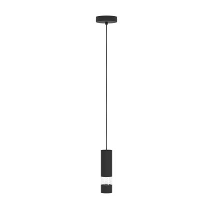Eglo - LED Luster na sajli 1xGU10/4,6W/230V crna