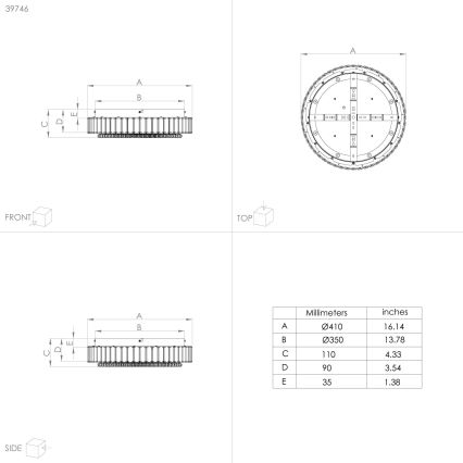 Eglo - LED Prigušiva stropna svjetiljka LED/23,5W/230V