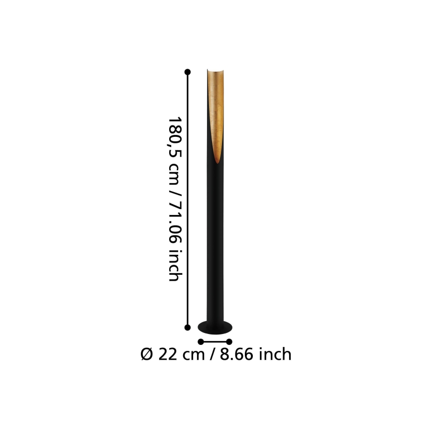 Eglo - LED Podna lampa 1xGU10/4,7W/230V crna/zlatna