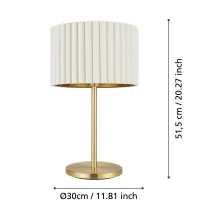 Eglo - Stolna lampa 1xE27/40W/230V bijela