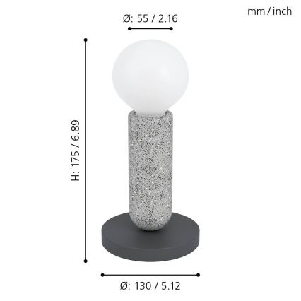 Eglo 39835 - Stolna svjetiljka GIACONECCHIA 1xE27/40W/230V