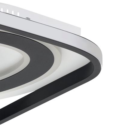 Eglo - LED Prigušiva stropna svjetiljka LED/21,5W/230V + LED/10,5W + LED/3W 3000-6500K crna + daljinski upravljač