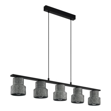 Eglo 39855 - Luster na kabelu HILCOTT 5xE27/40W/230V