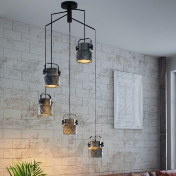 Eglo 39856 - Površinski stropni luster HILCOTT 5xE27/40W/230V