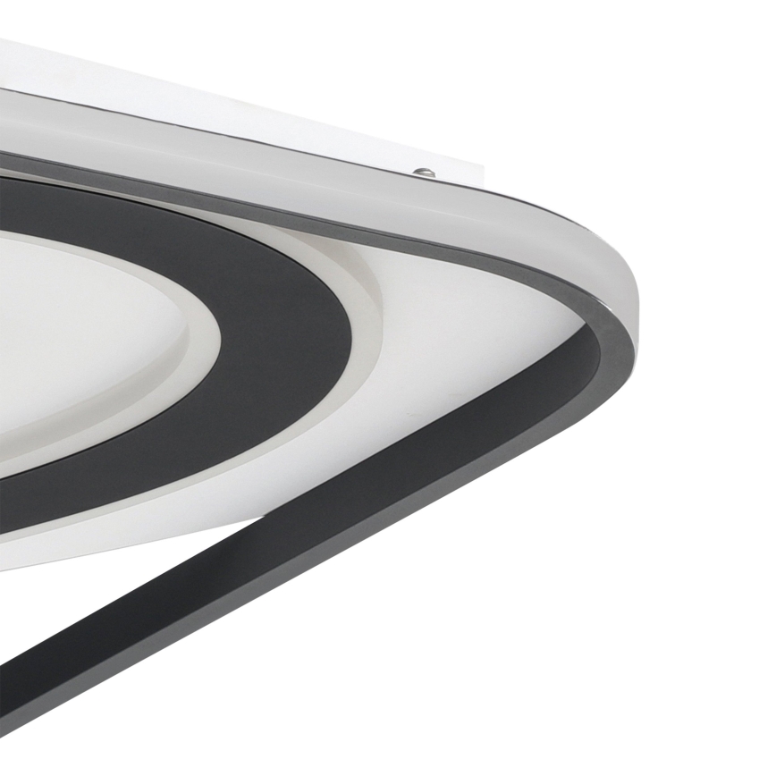 Eglo - LED stropna svjetiljka s prigušivanjem LED/28W/230V+LED/13W+ LED/2,8W 3000-6500K crna + daljinski upravljač