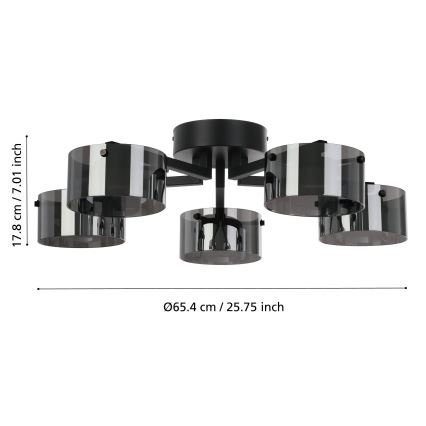 Eglo - LED Prigušivi luster za površinsku montažu 5xLED/5,4W/230V