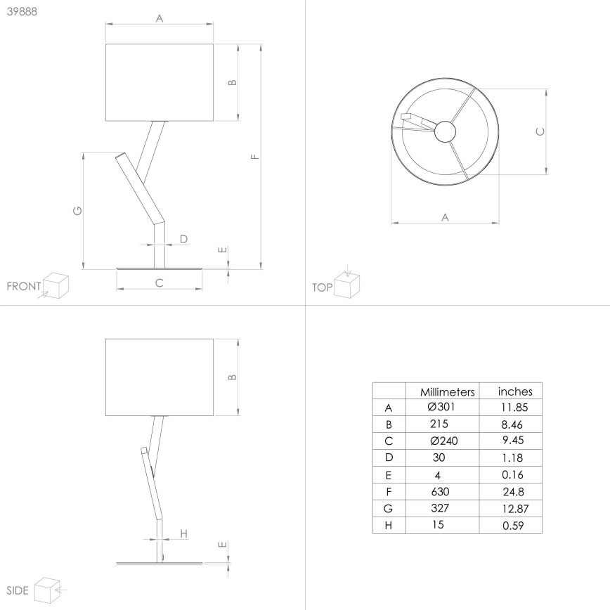 Eglo - Stolna lampa 1xE27/40W/230V