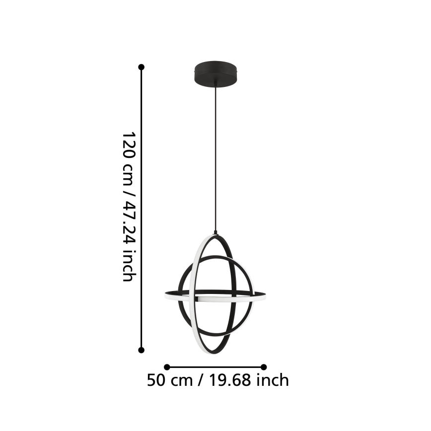 Eglo - LED Luster na sajli LED/38W/230V