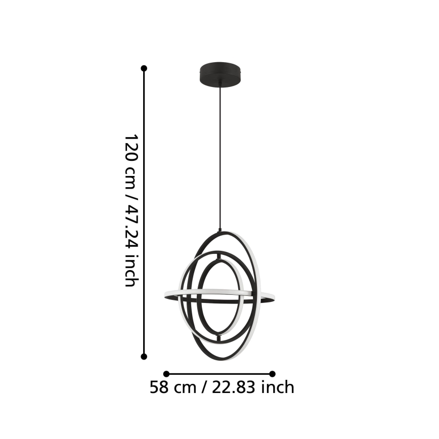 Eglo - LED Luster na sajli LED/44W/230V