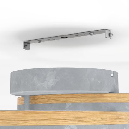 Eglo - LED Prigušivi nadgradni luster LED/12,5W/230V + 2xLED/15,5W 3000K siva/hrast
