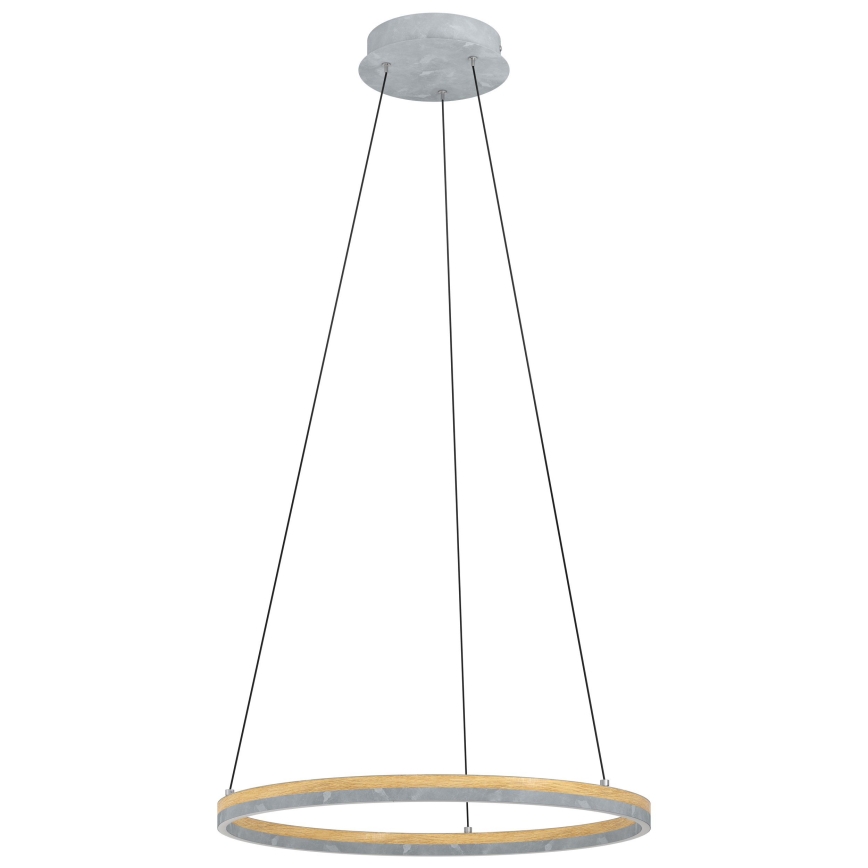 Eglo - LED Prigušivi luster na sajli LED/36W/230V 3000K siva/hrast