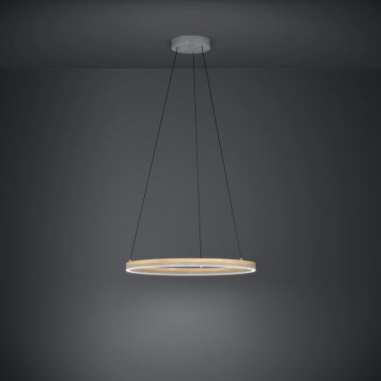 Eglo - LED Prigušivi luster na sajli LED/36W/230V 3000K siva/hrast