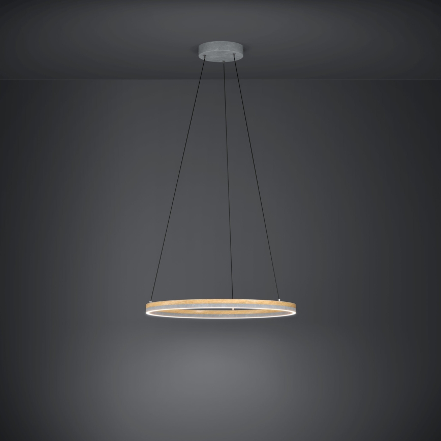 Eglo - LED Prigušivi luster na sajli LED/36W/230V 3000K siva/hrast